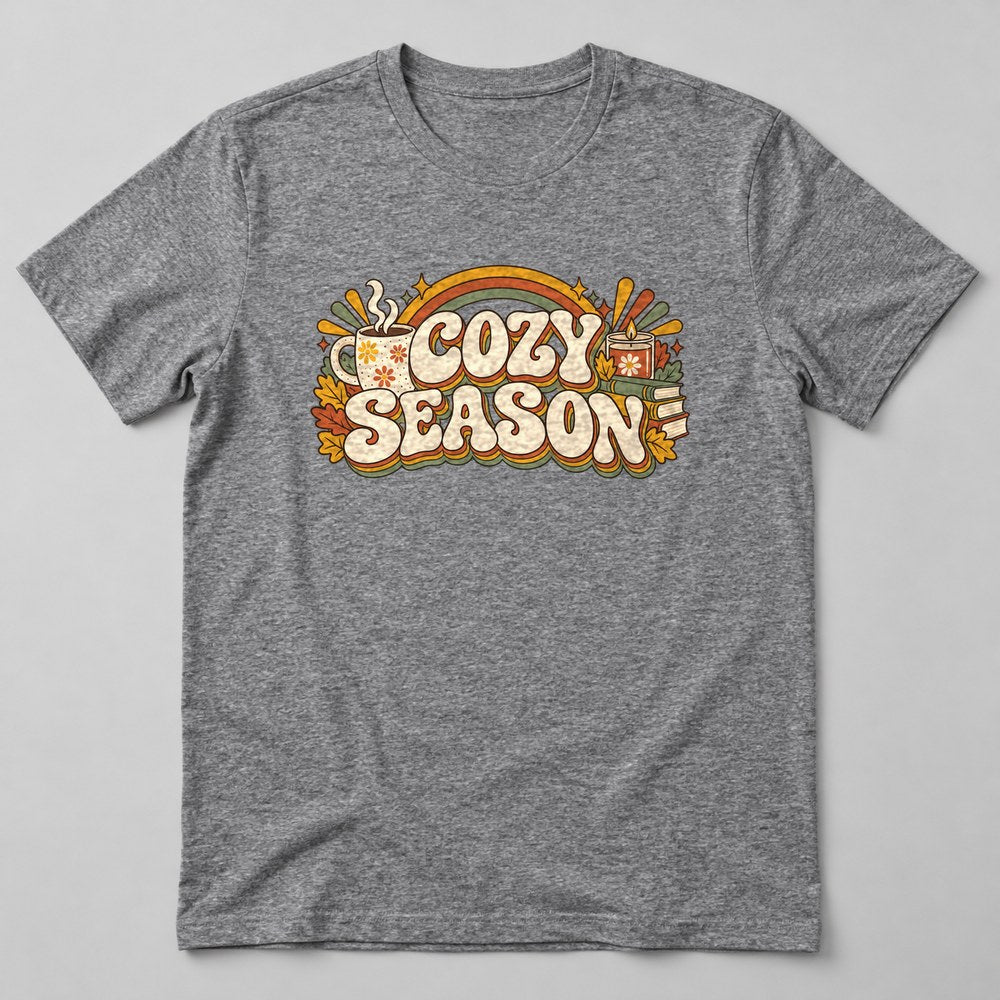 Cozy Season T-Shirt in Heather Grey