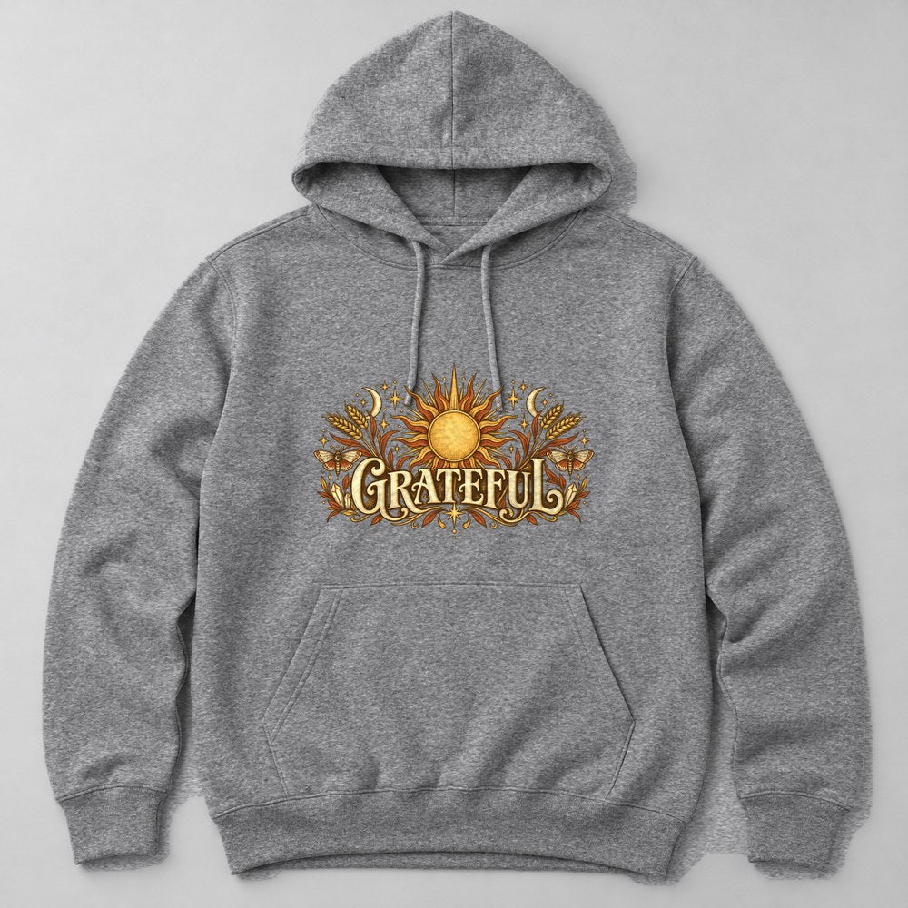 Grateful Hoodie in Heather Grey