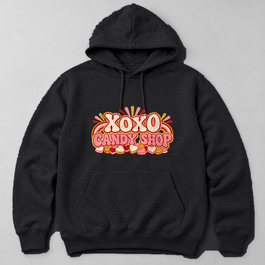 Xoxo Candy Shop Hoodie in Black