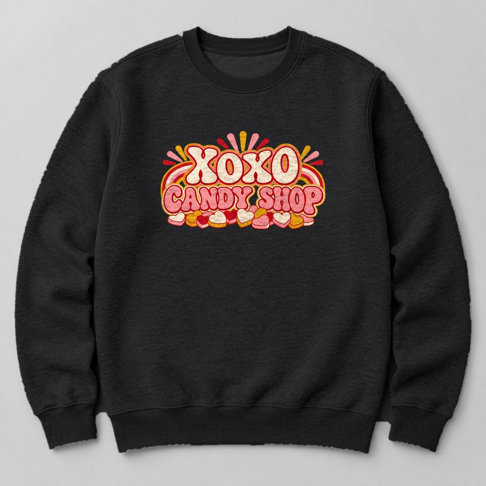 Xoxo Candy Shop Sweatshirt in Black