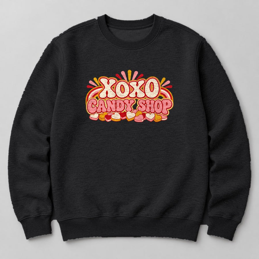 Xoxo Candy Shop Sweatshirt in Black