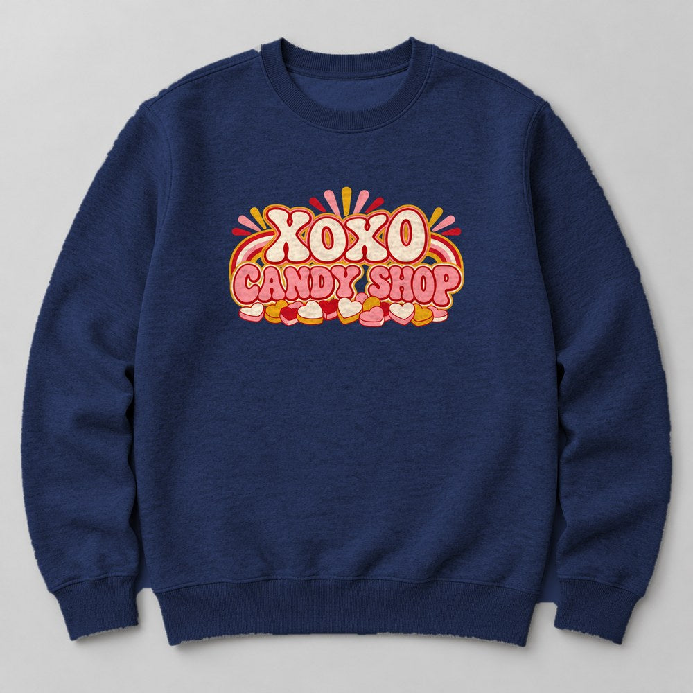 Xoxo Candy Shop Sweatshirt in Navy