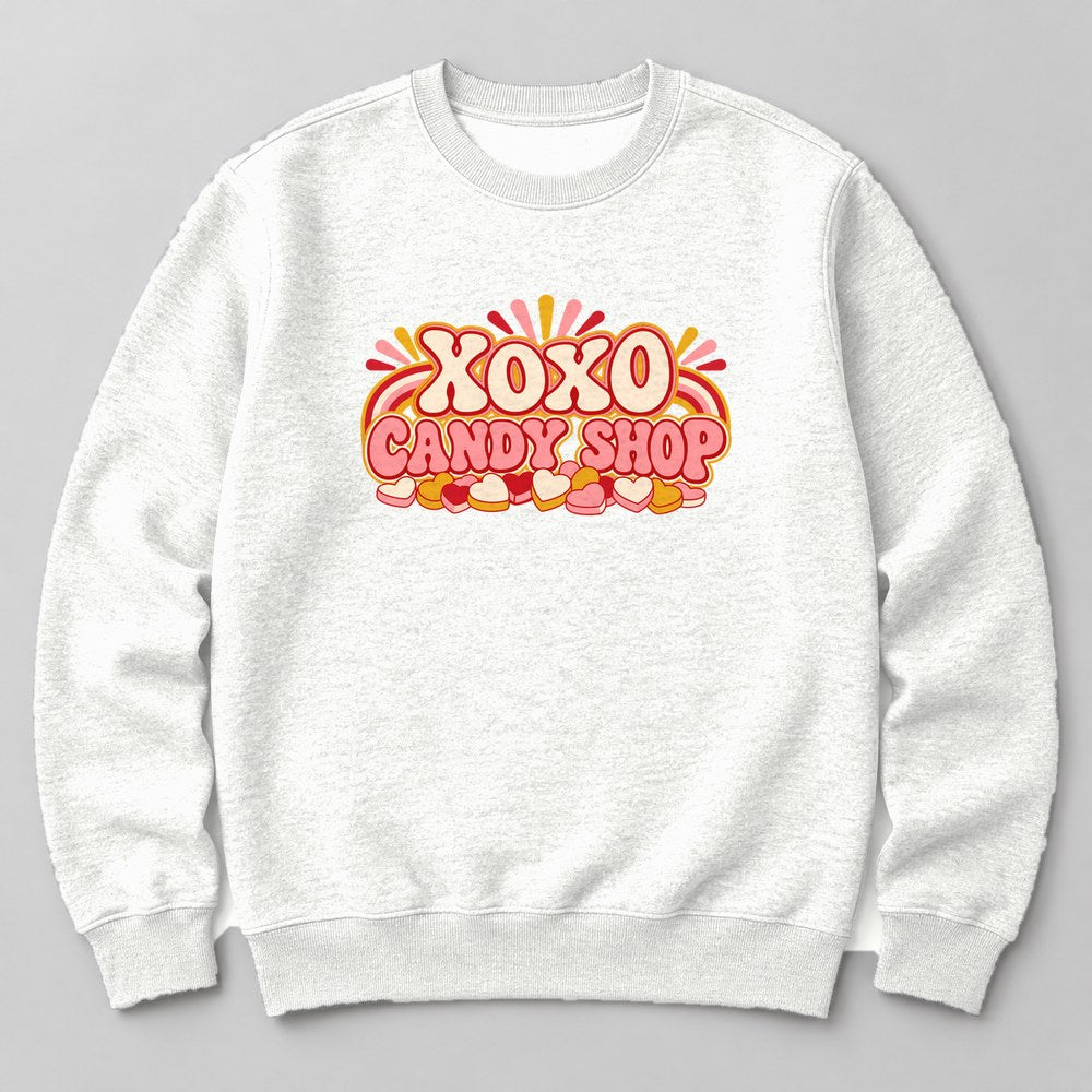 Xoxo Candy Shop Sweatshirt in White