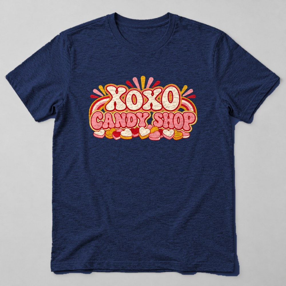 Xoxo Candy Shop T-Shirt in Navy