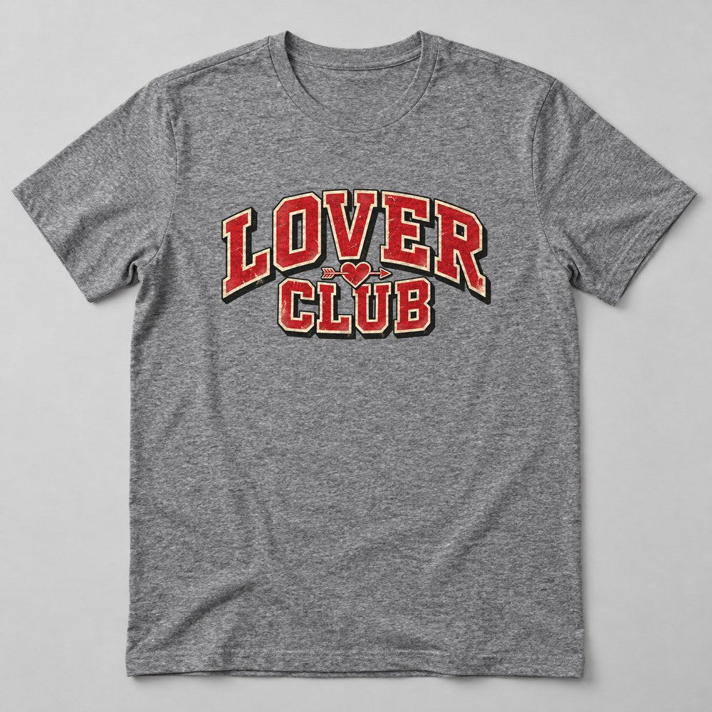 Lover Club T-Shirt in Heather Grey