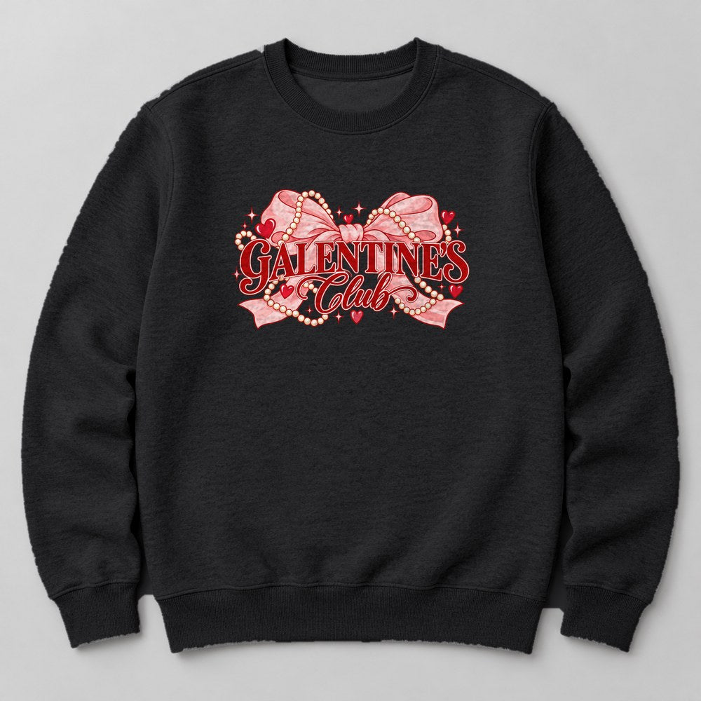Galentine's Club Sweatshirt in Black