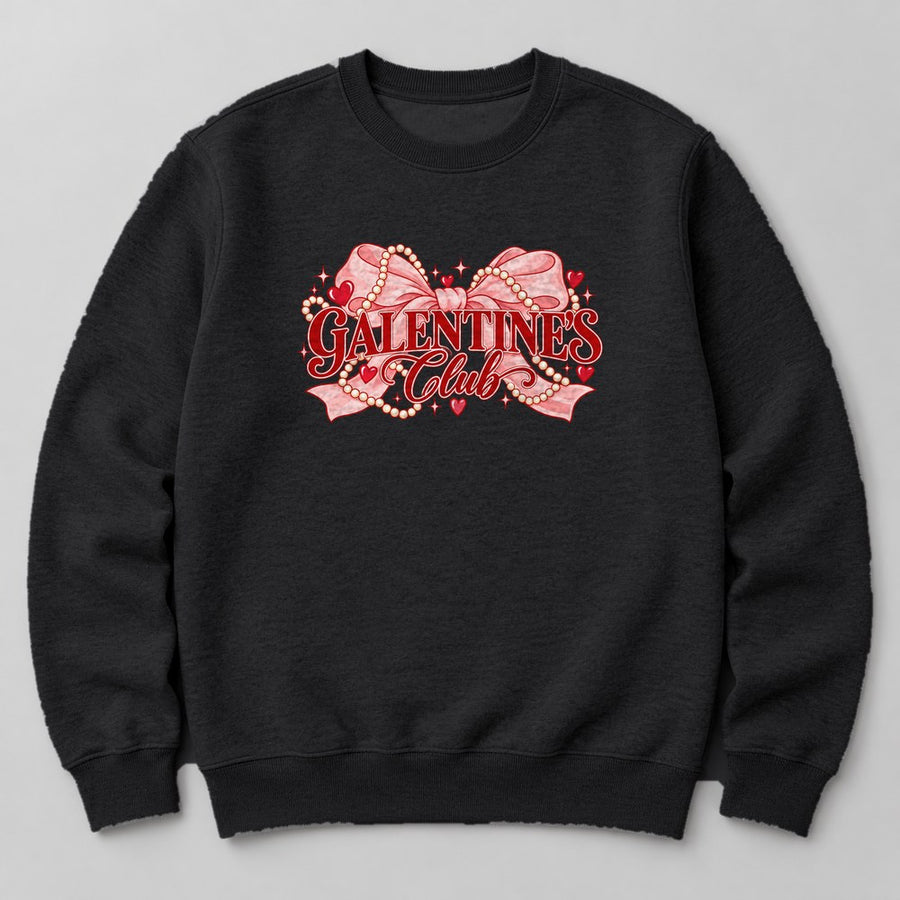 Galentine's Club Sweatshirt in Black