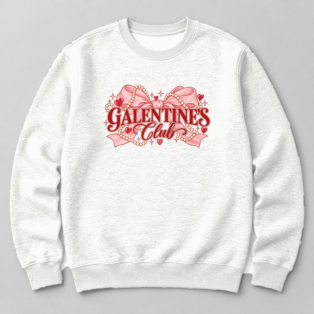 Galentine's Club Sweatshirt in White