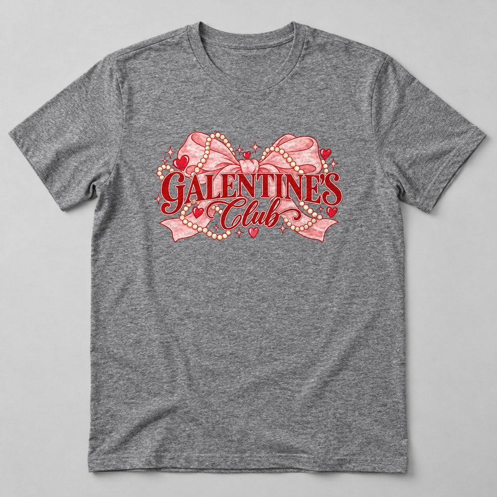Galentine's Club T-Shirt in Heather Grey