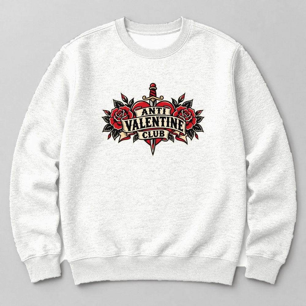 Anti Valentine Club Sweatshirt in White