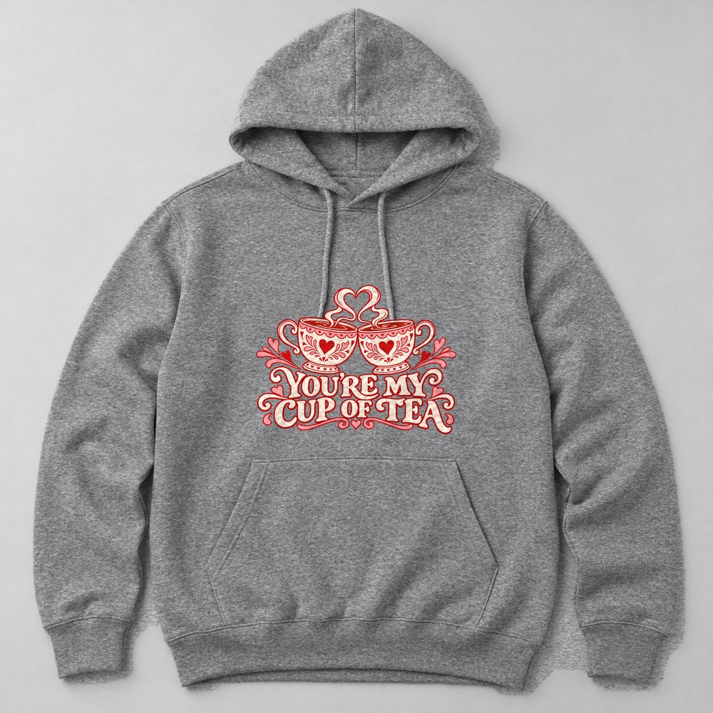 You're my Cup of Tea Hoodie in Heather Grey
