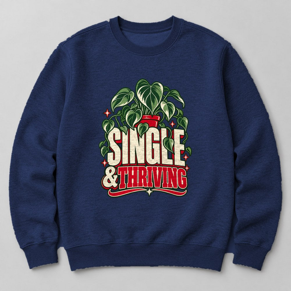 Single & Thriving Sweatshirt in Navy