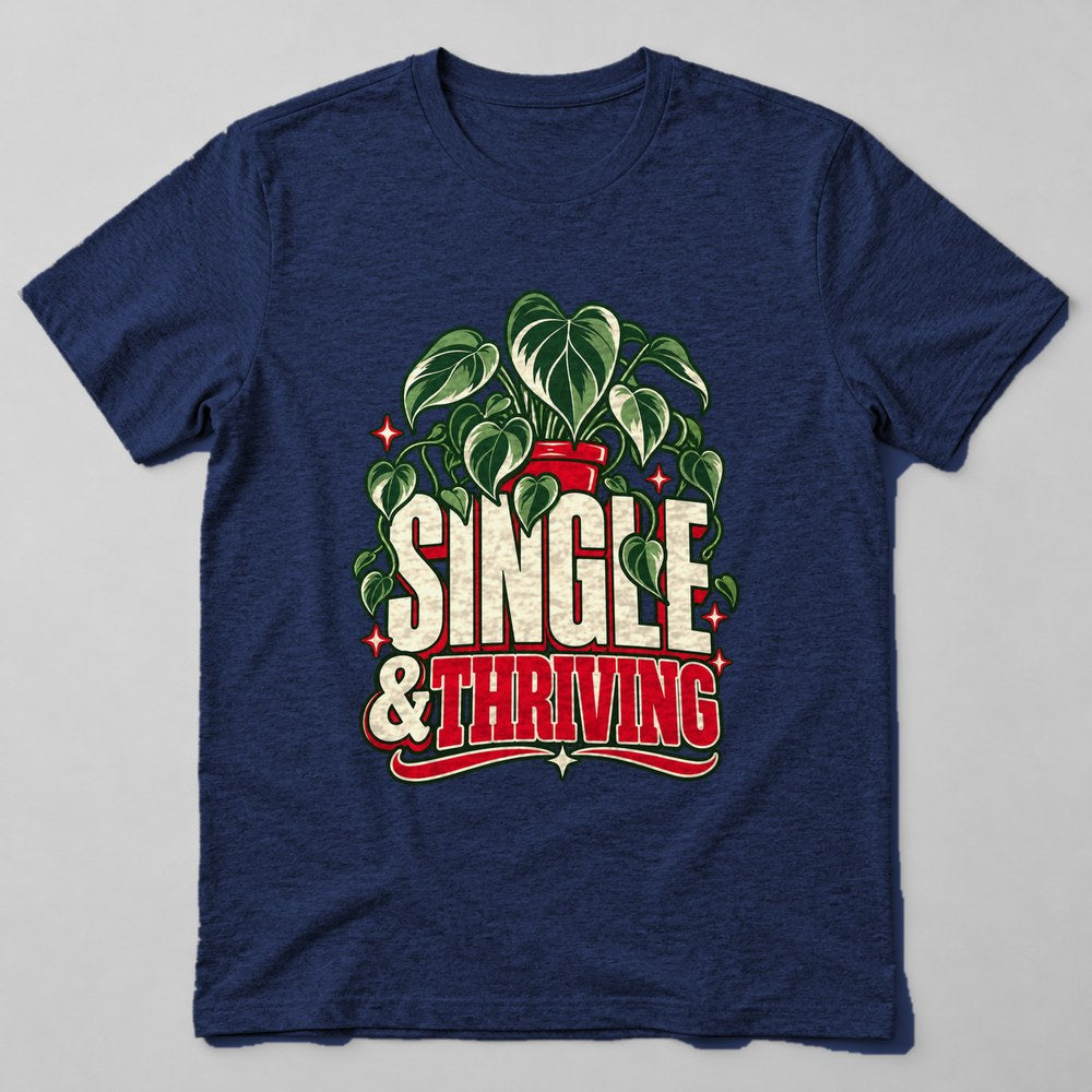 Single & Thriving T-Shirt in Navy