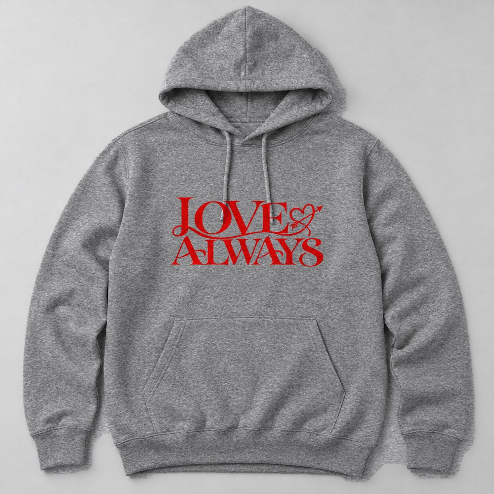 Love Always Hoodie in Heather Grey