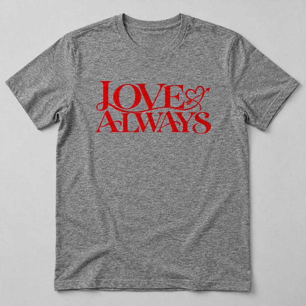 Love Always T-Shirt in Heather Grey