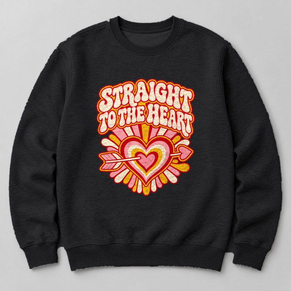 Straight to the Heart Sweatshirt in Black