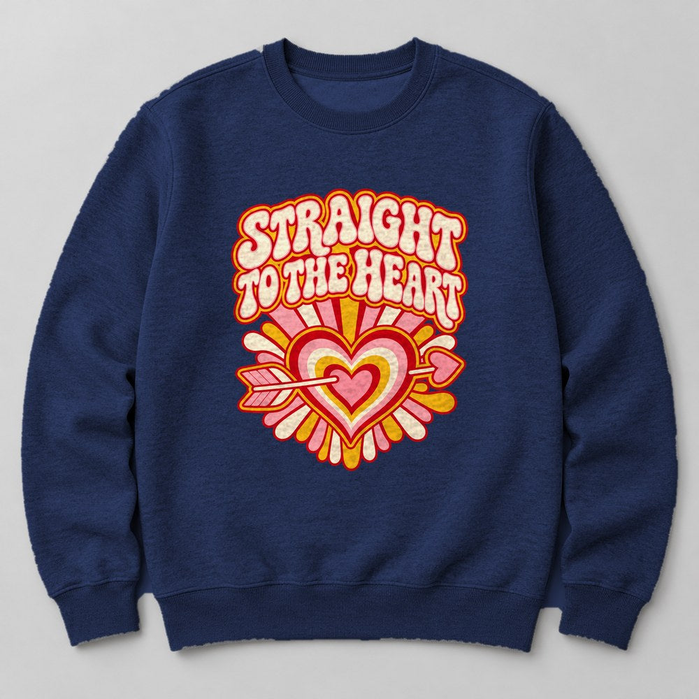 Straight to the Heart Sweatshirt in Navy
