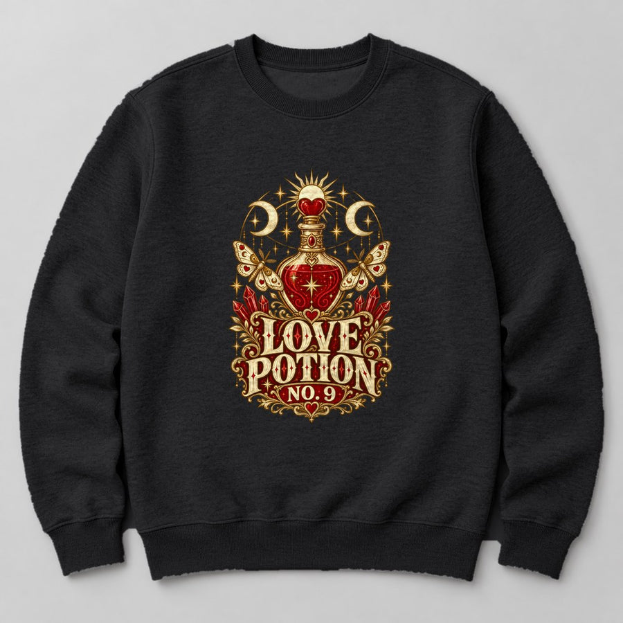 Love Potion No. 9 Sweatshirt in Black
