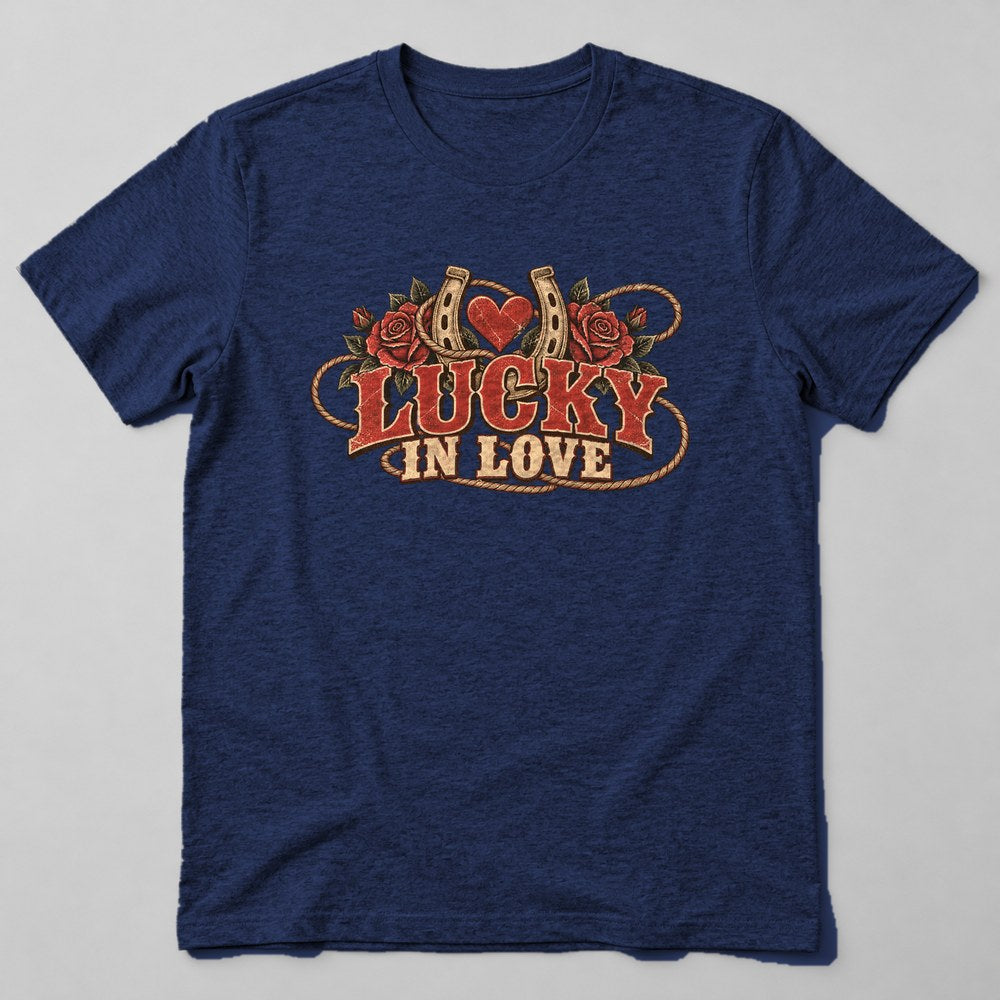 Lucky in Love T-Shirt in Navy