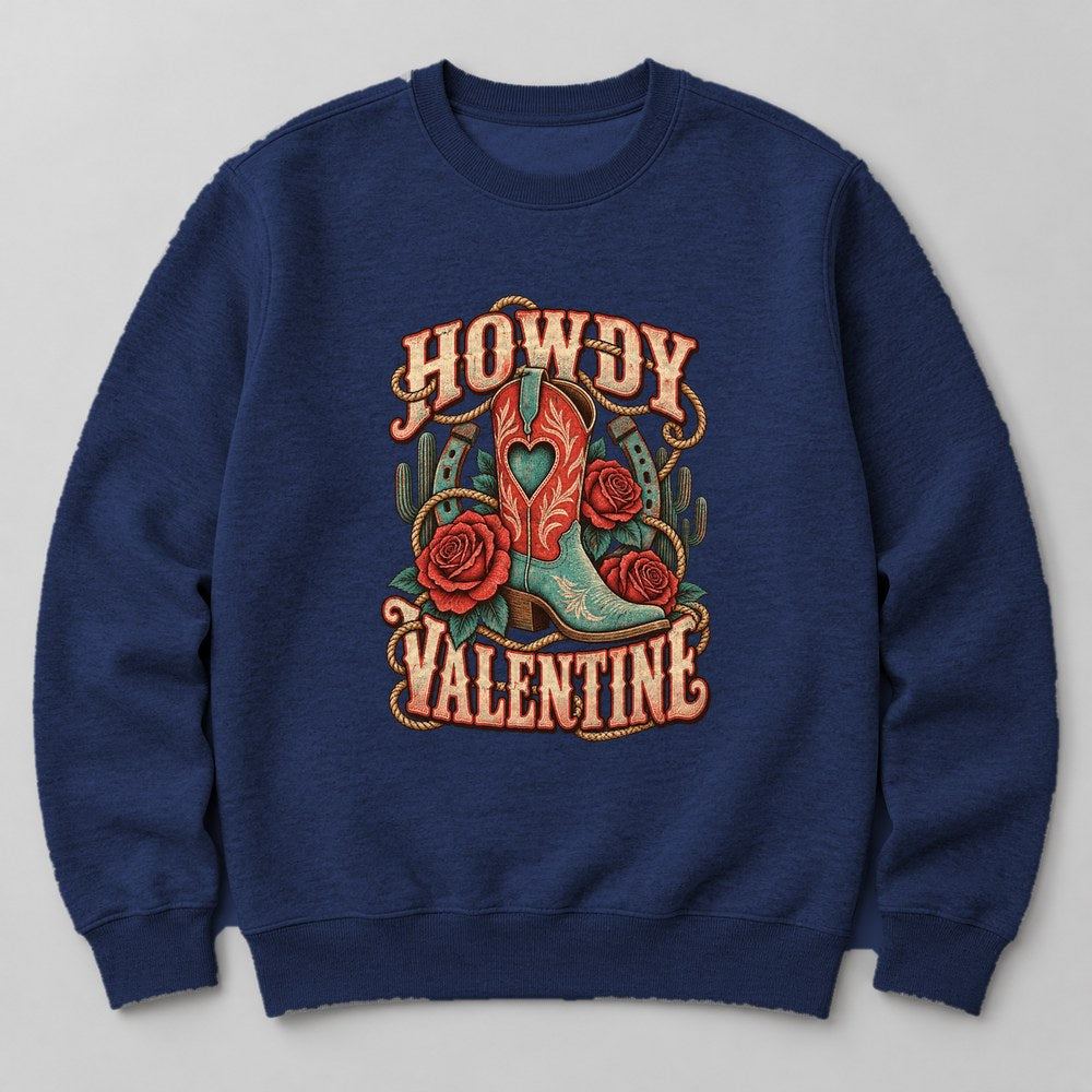Howdy Valentine Sweatshirt in Navy