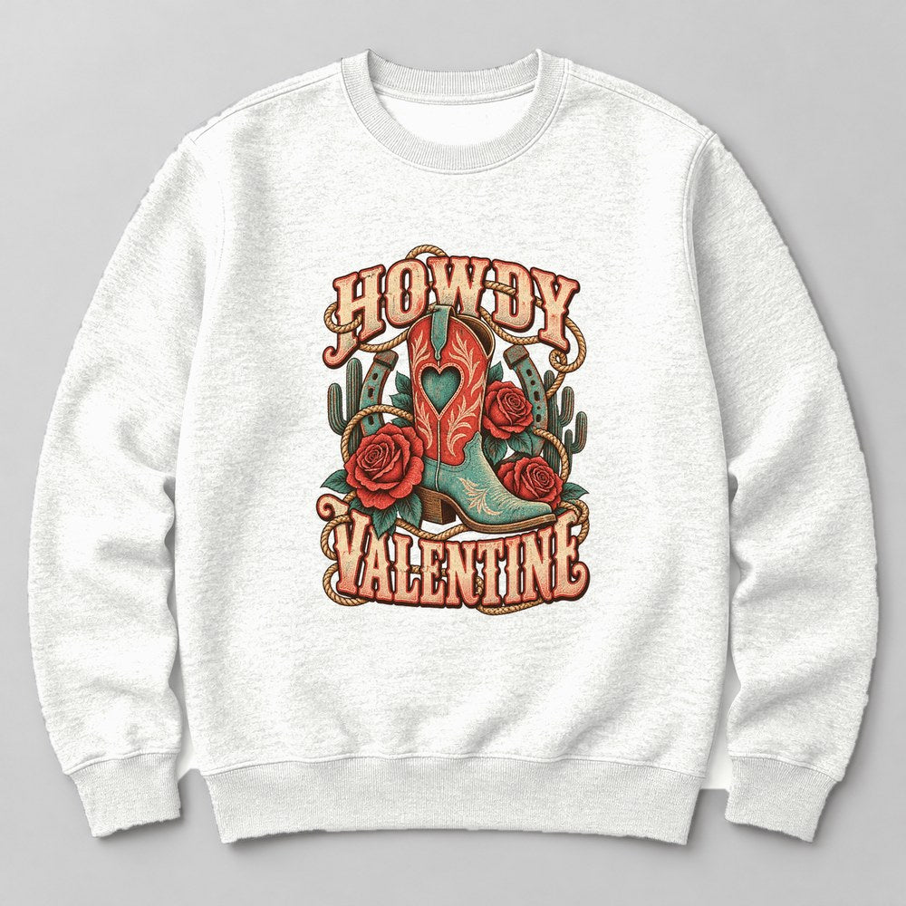 Howdy Valentine Sweatshirt in White