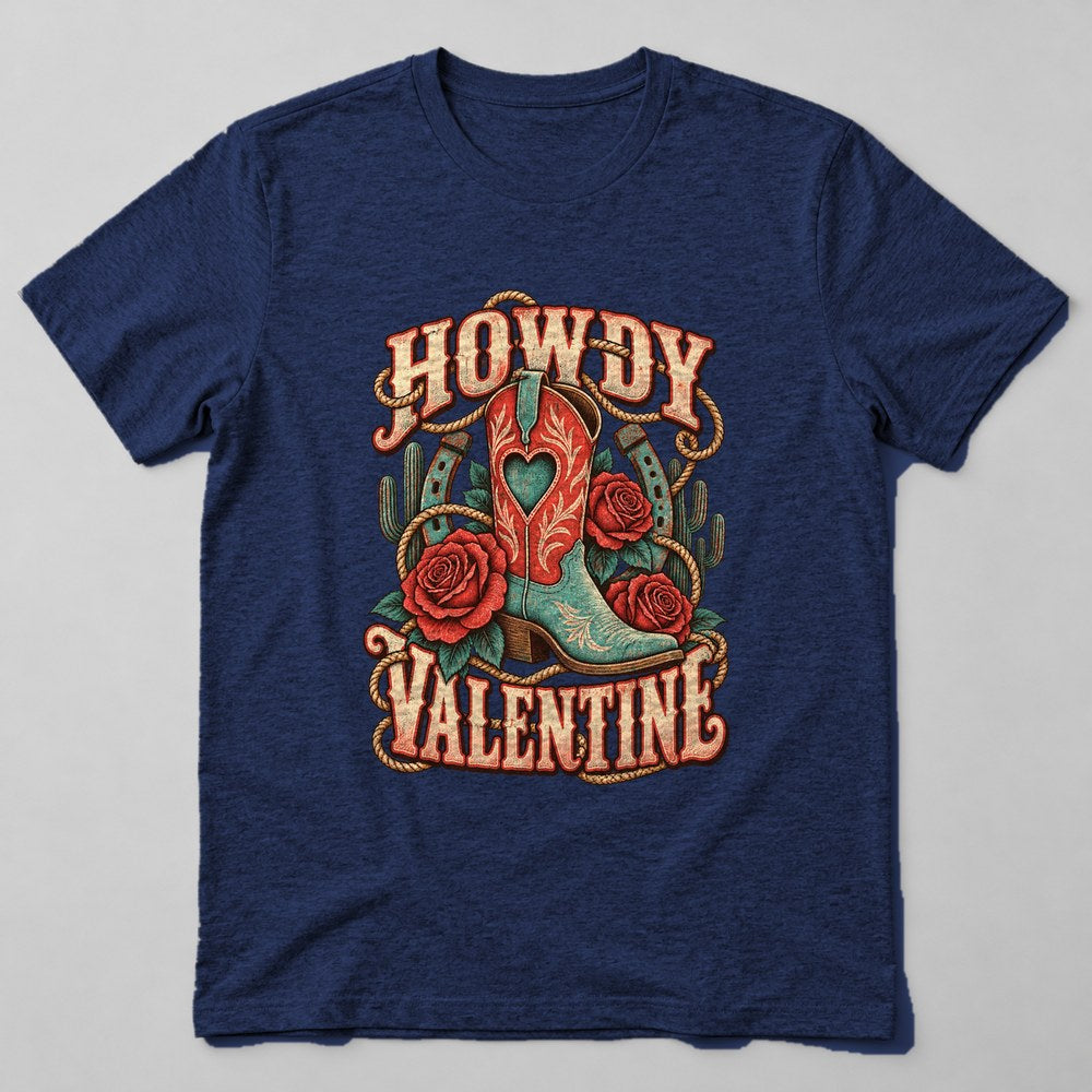 Howdy Valentine T-Shirt in Navy