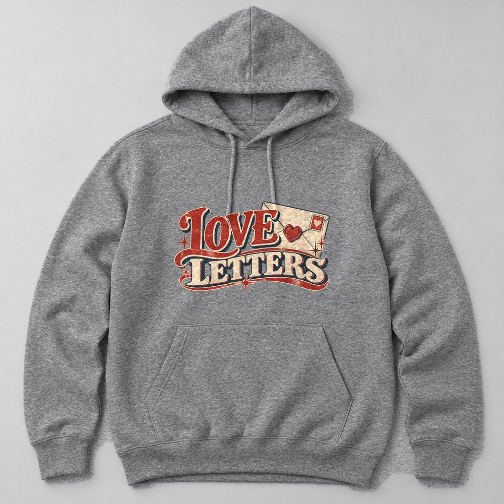 Love Letters Hoodie in Heather Grey