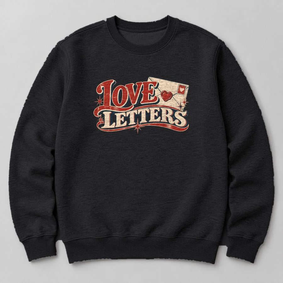 Love Letters Sweatshirt in Black