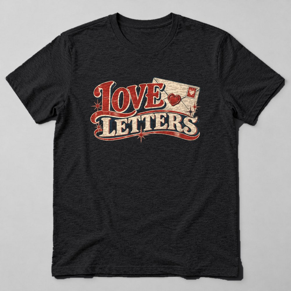 Love Letters T-Shirt in Black