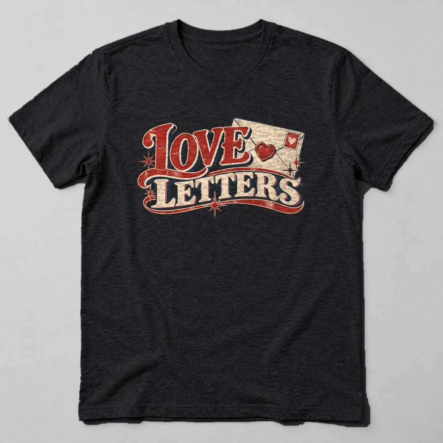 Love Letters T-Shirt in Black