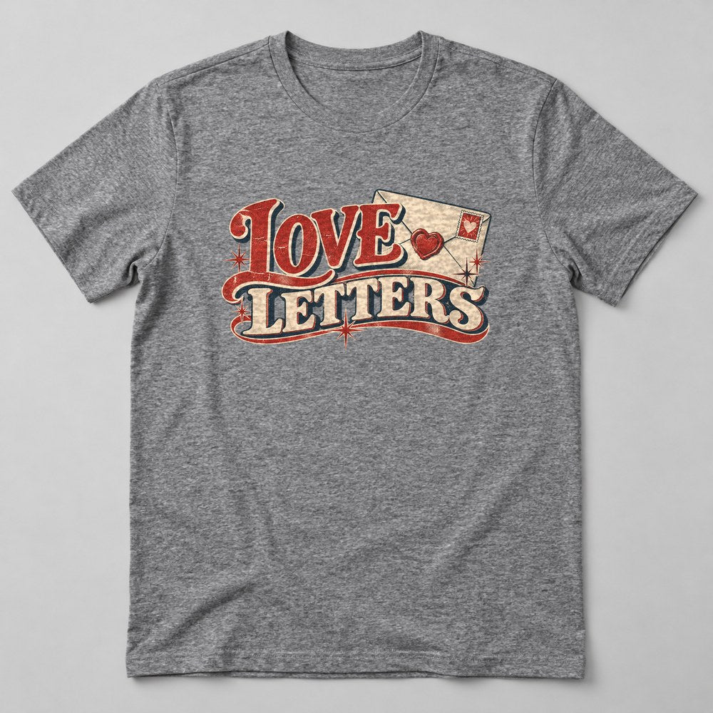 Love Letters T-Shirt in Heather Grey