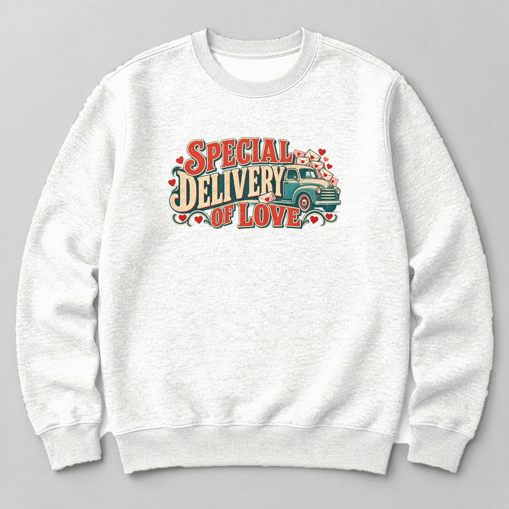 Special Delivery of Love Sweatshirt in White