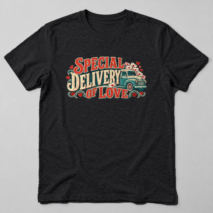 Special Delivery of Love T-Shirt in Black