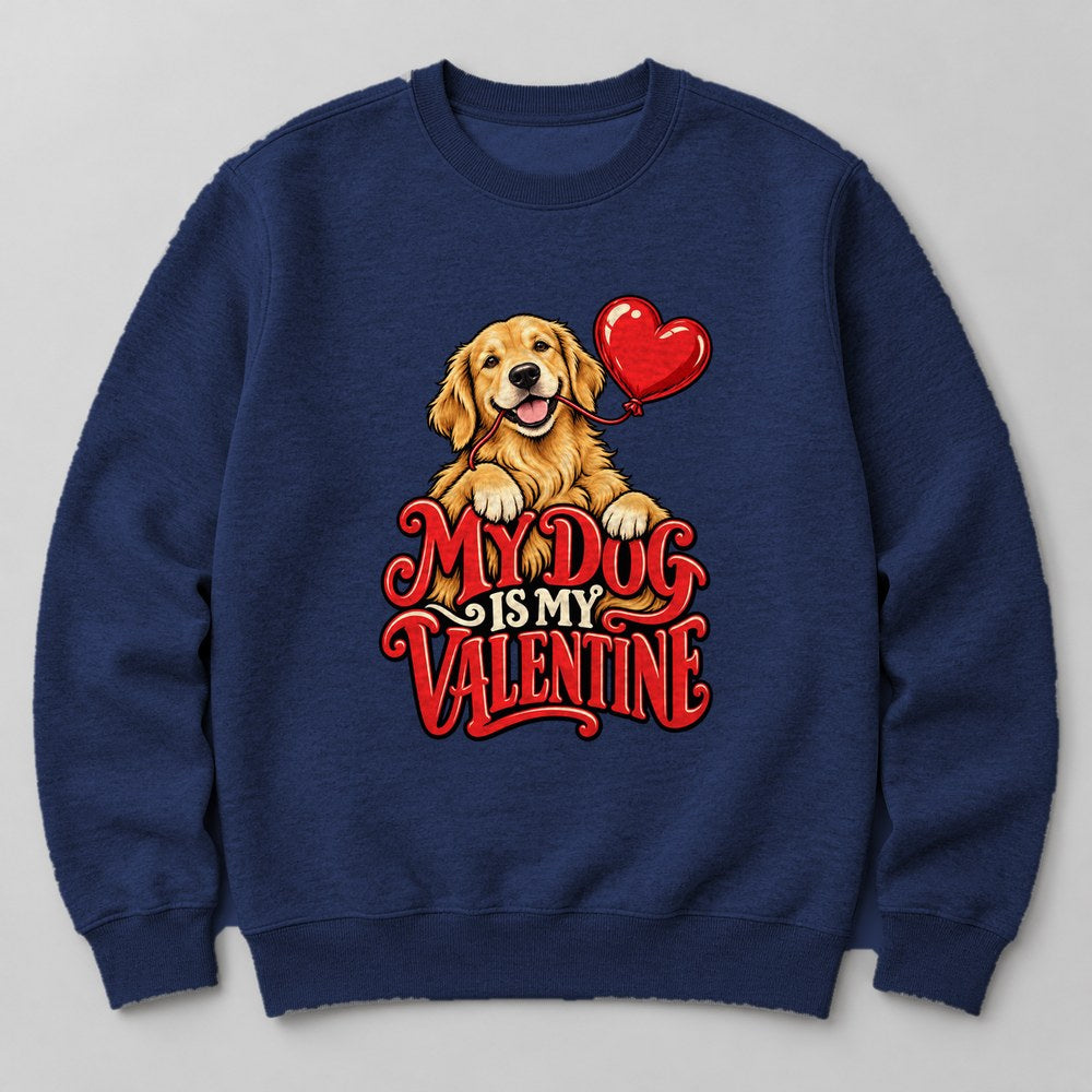 My Dog is my Valentine Sweatshirt in Navy