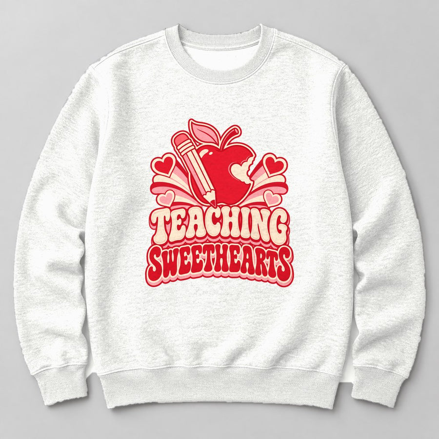 Teaching Sweethearts crewneck sweatshirt in White