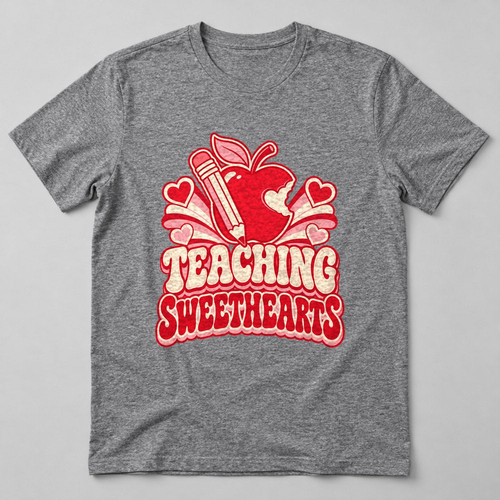 Teaching Sweethearts T-Shirt in Heather Grey