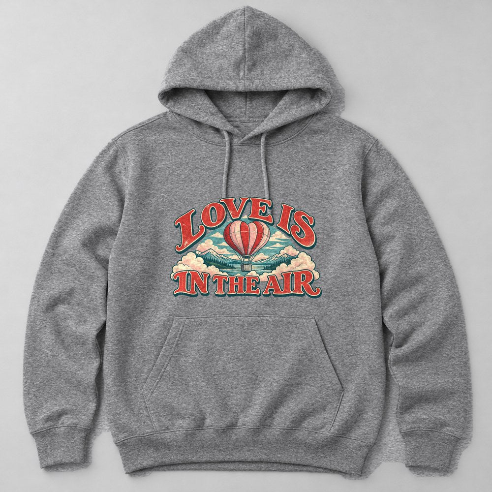 Love is in the Air Hoodie in Heather Grey