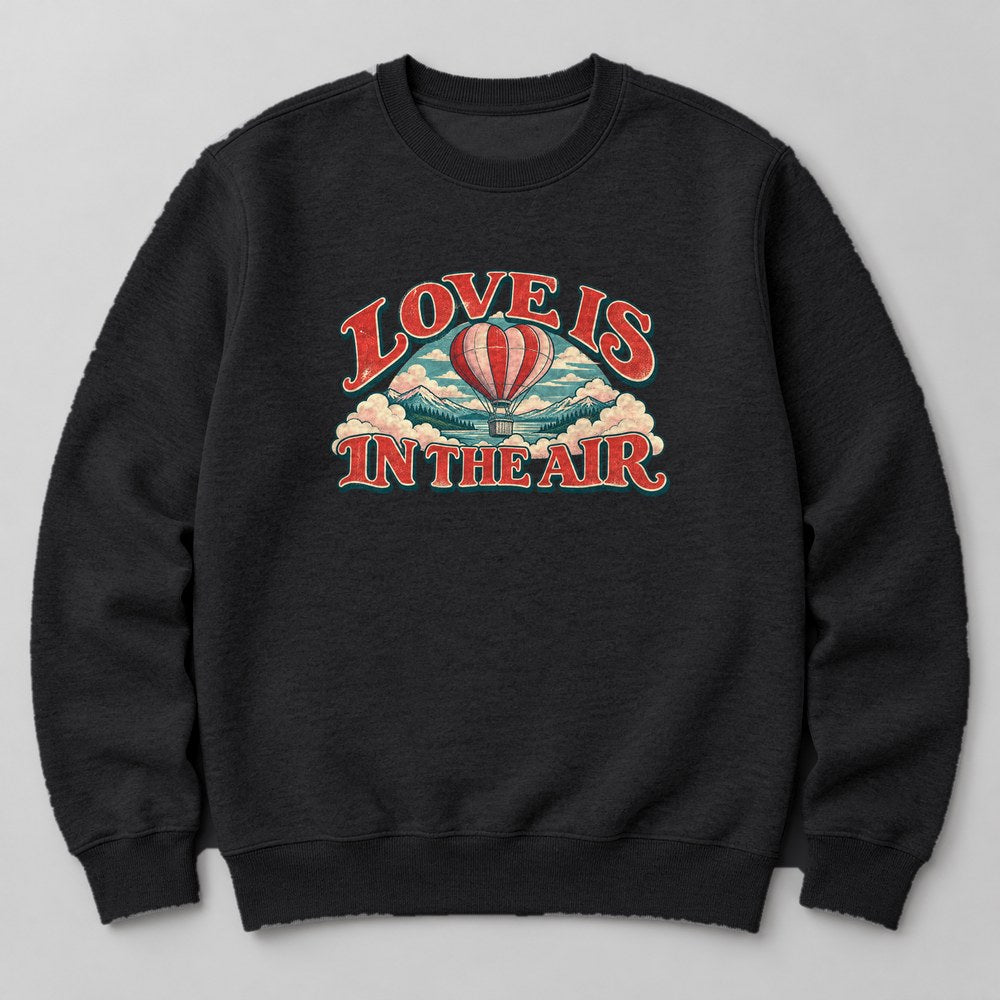 Love is in the Air Sweatshirt in Black