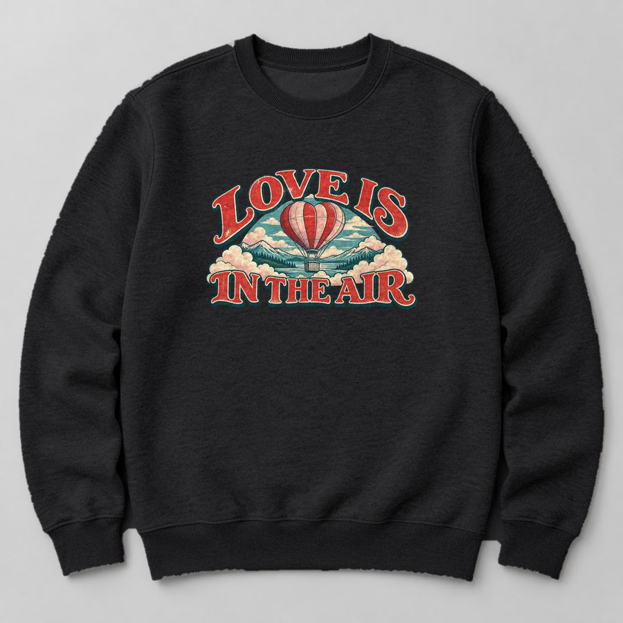 Love is in the Air Sweatshirt in Black