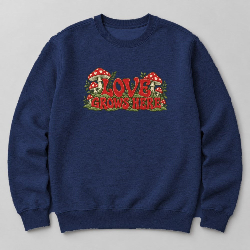 Love Grows Here Sweatshirt in Navy