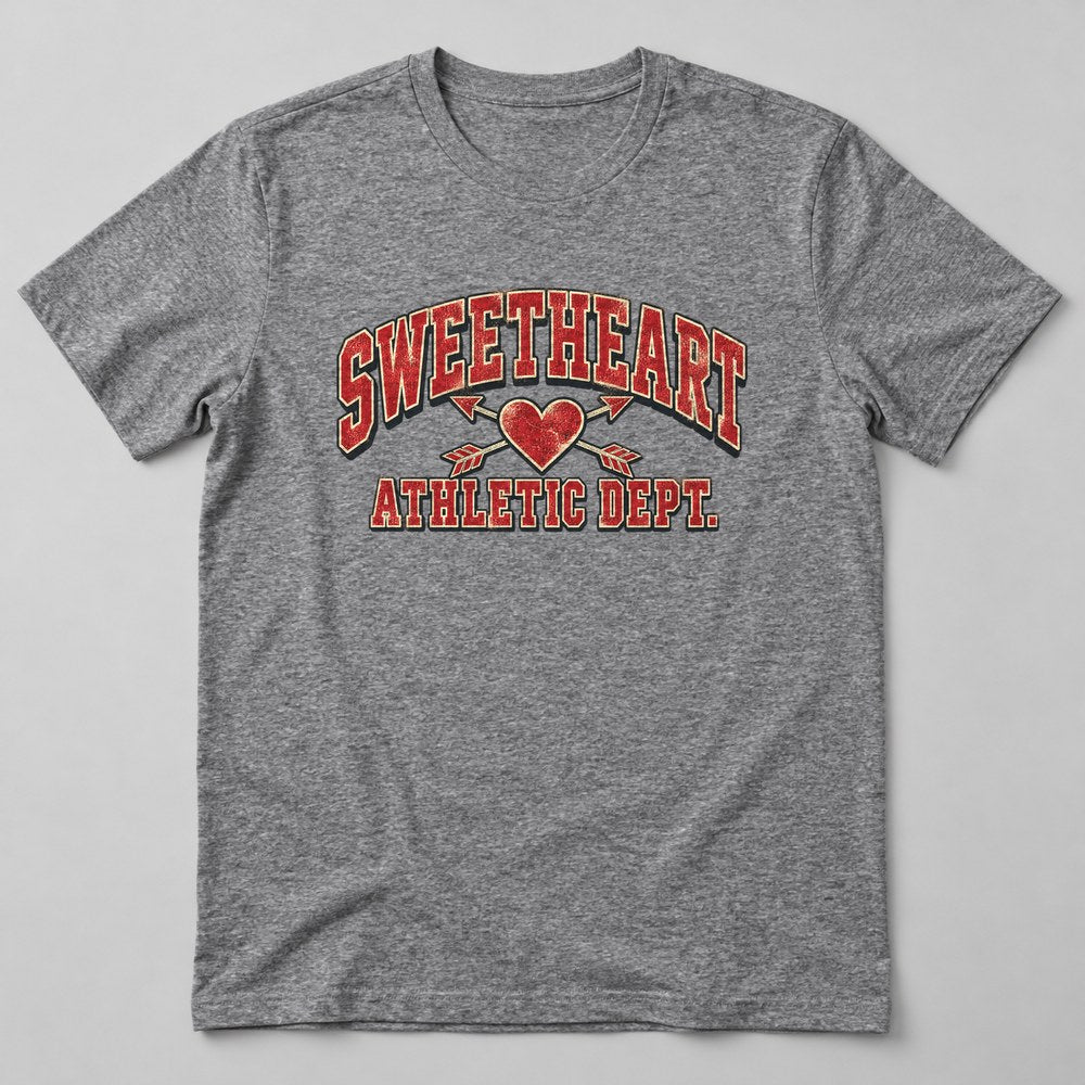 Sweetheart Athletic Dept. T-Shirt in Heather Grey