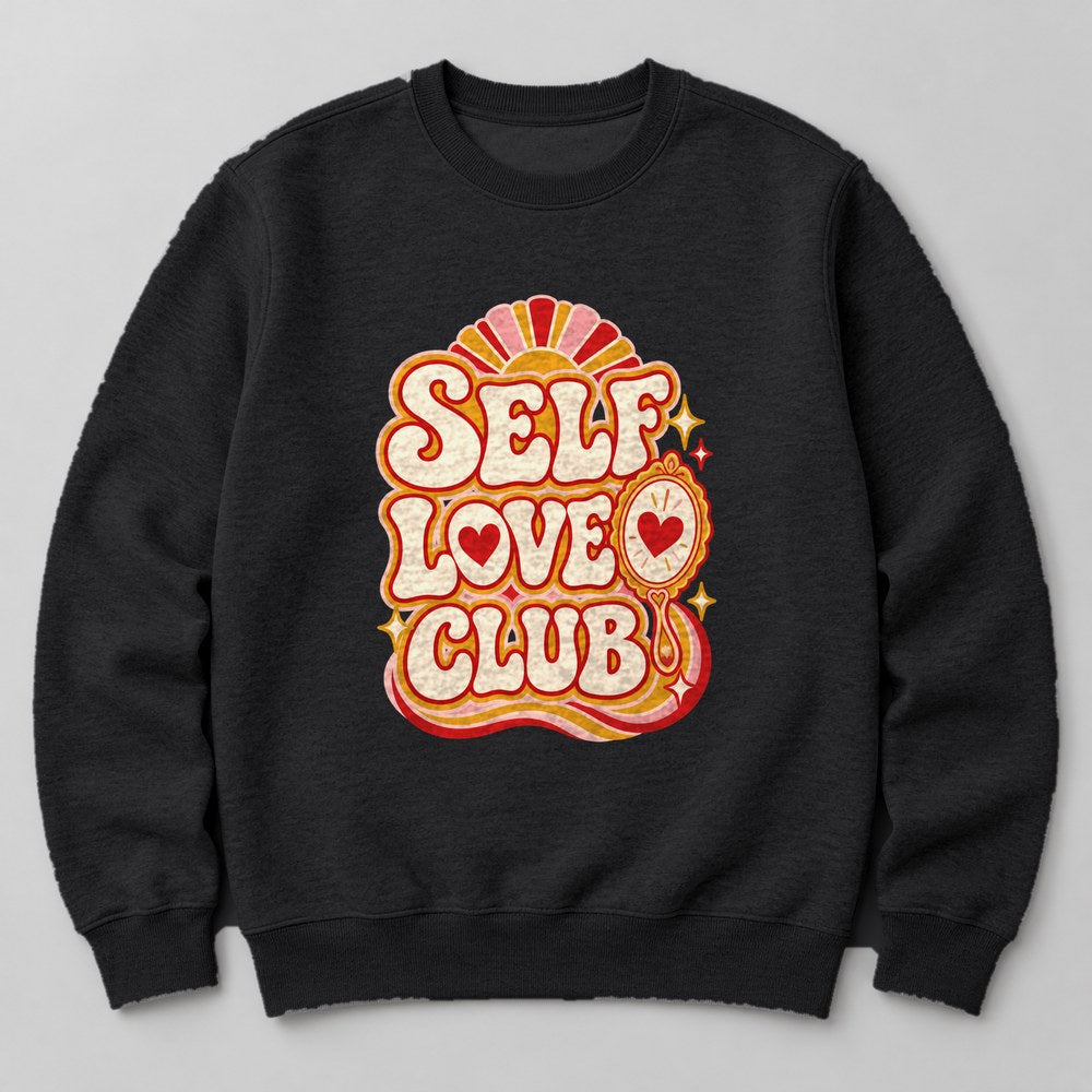 Self Love Club Sweatshirt in Black