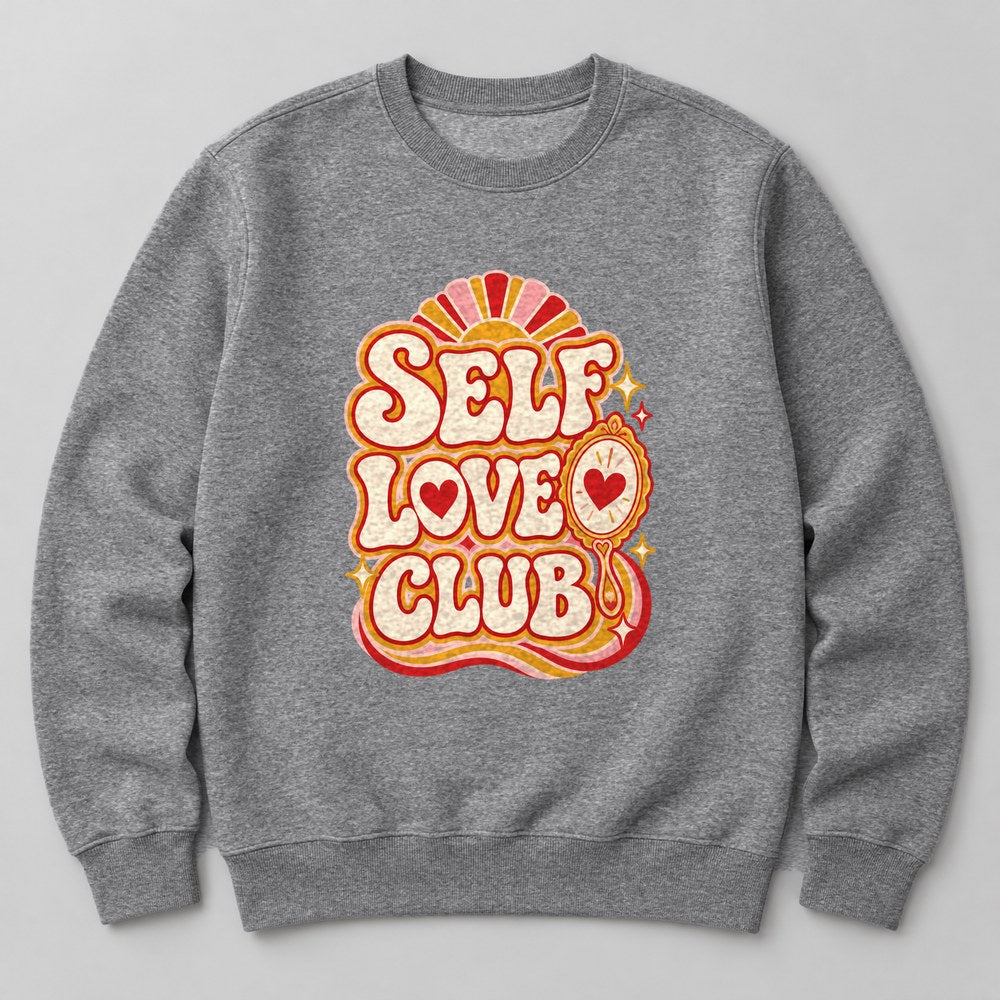 Self Love Club Sweatshirt in Heather Grey