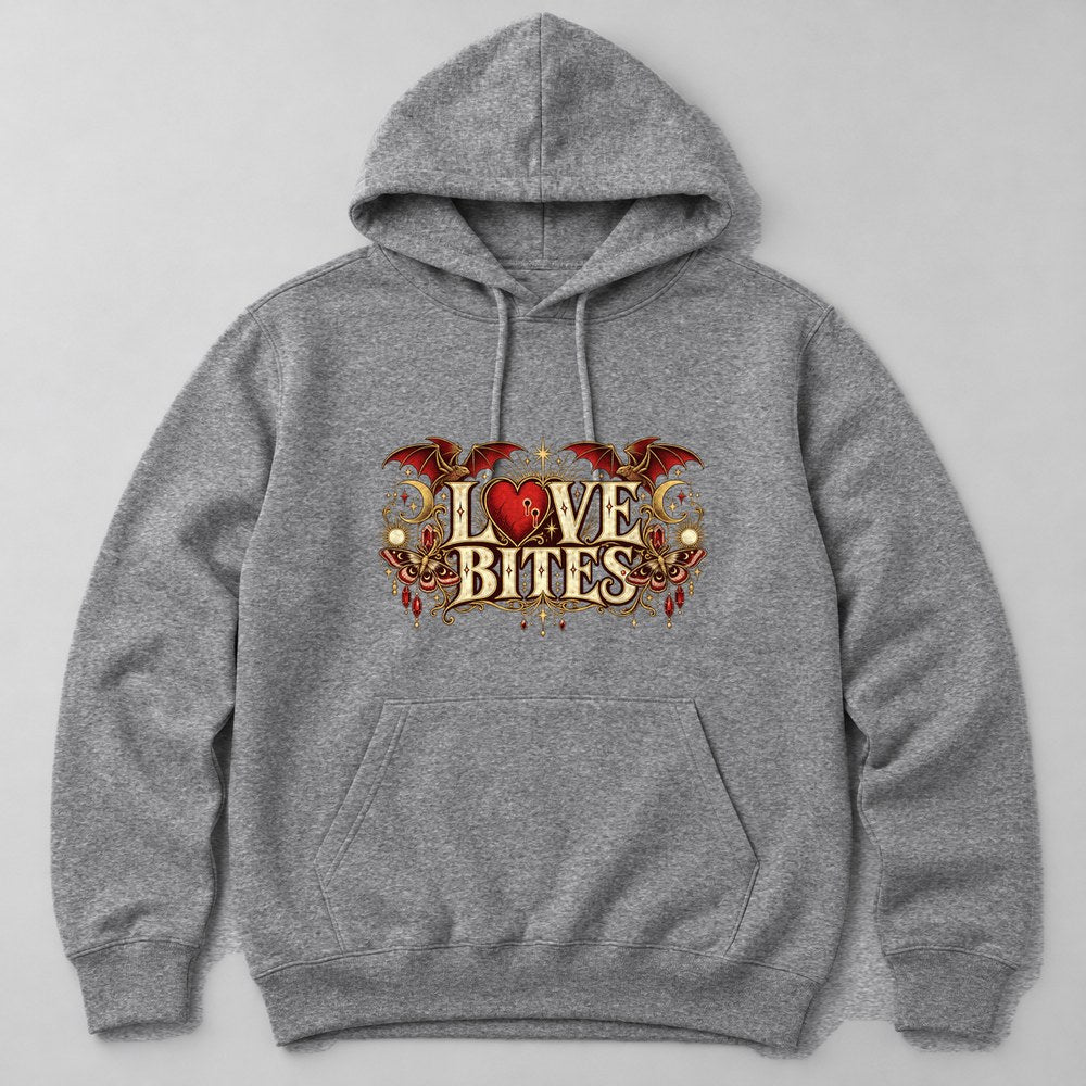Love Bites Hoodie in Heather Grey