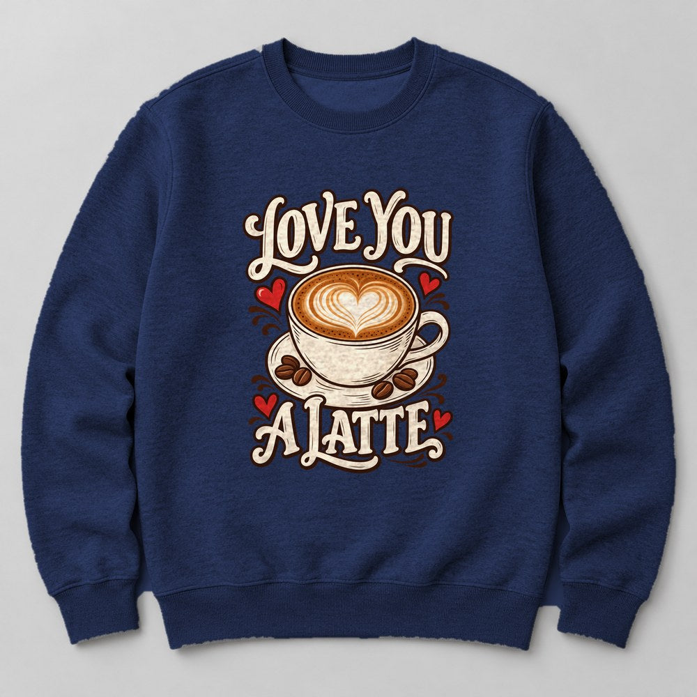 Love You a Latte Sweatshirt in Navy