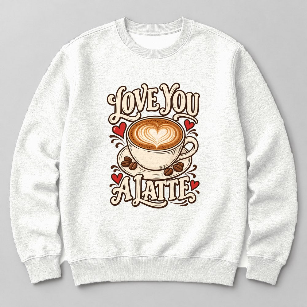 Love You a Latte Sweatshirt in White