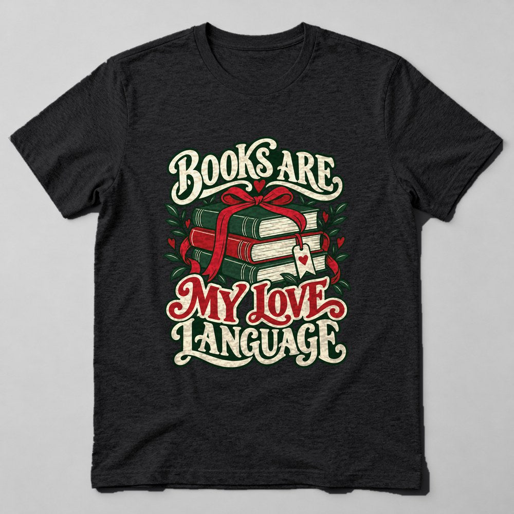 Books Are My Love Language t-shirt in Black