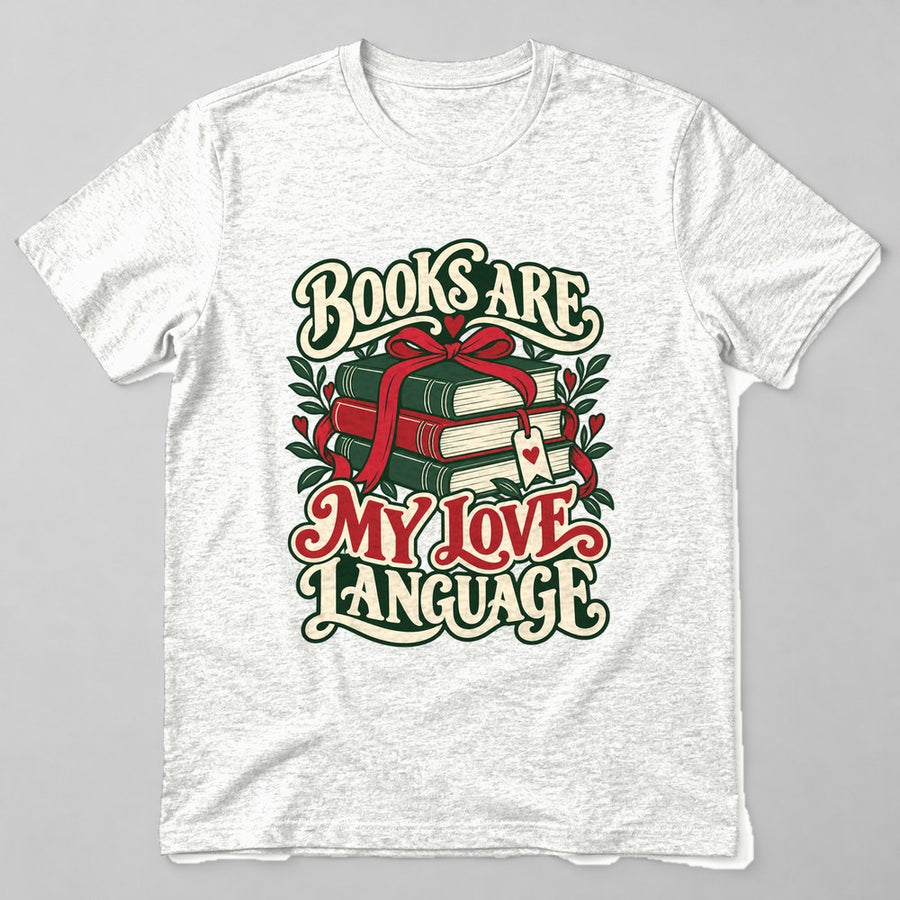 Books Are My Love Language t-shirt in White