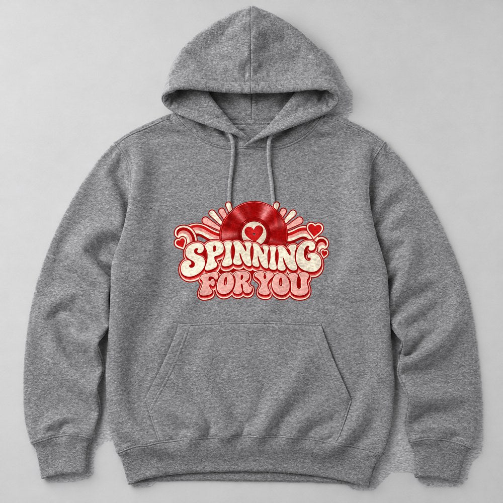Spinning for You Hoodie in Heather Grey