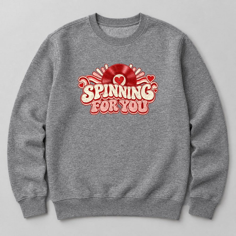 Spinning for You Sweatshirt in Heather Grey